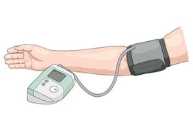 Measurement of blood pressure with an electronic tonometer